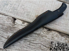 Hand forged custom made Damascus steel fillet knife