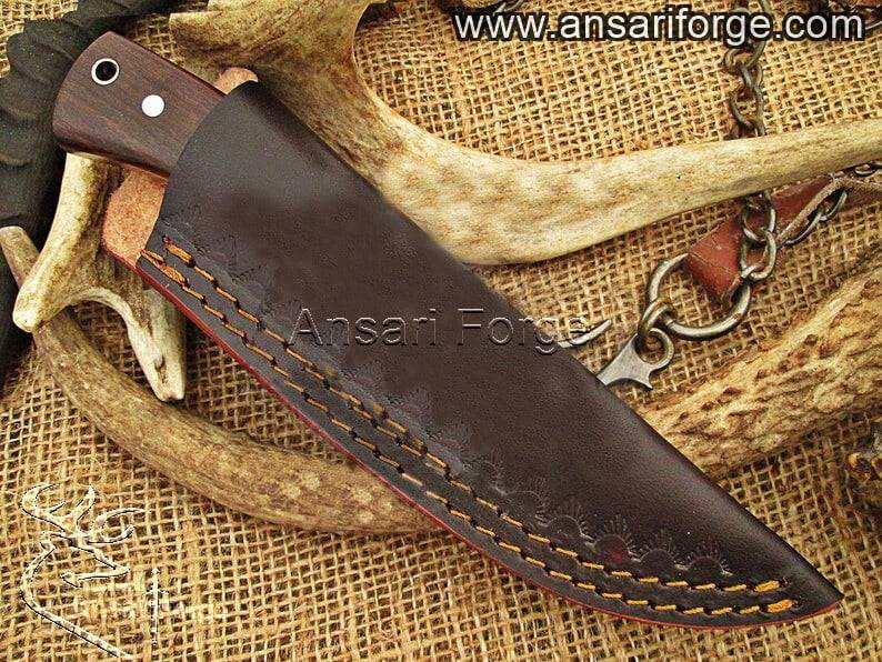 Handmade Damascus Knife Hunting Knives Wood Handle