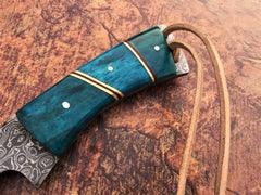 Beautiful handmade hunting knife with leather sheath
