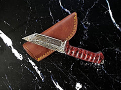 Damascus steel custom handmade Tanto hunting knife