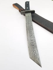 15" Unique Custom Handmade Tanto Damascus Steel
