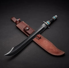 D2 steel Massive Bowie Sword with Beautiful Micarta & Resin handle