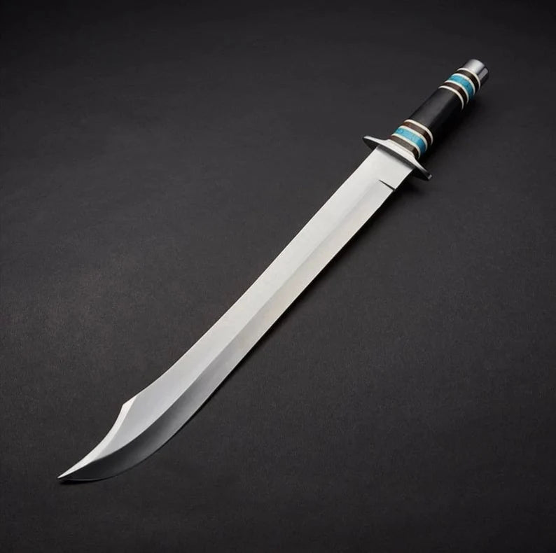 D2 steel Massive Bowie Sword with Beautiful Micarta & Resin handle