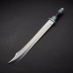 D2 steel Massive Bowie Sword with Beautiful Micarta & Resin handle