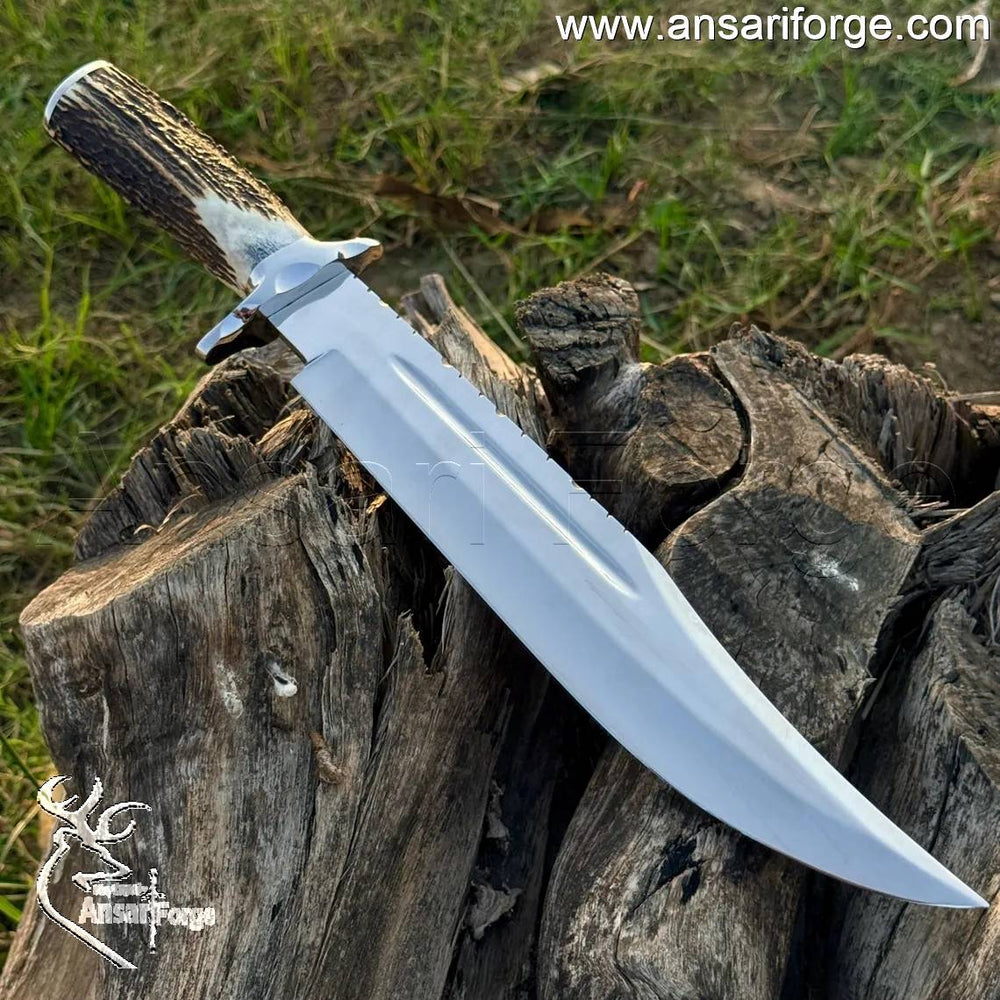 Handmade antler knife by Ansari Forge.