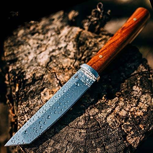 Custom made 420J2 tool steel Tanto hunting knife