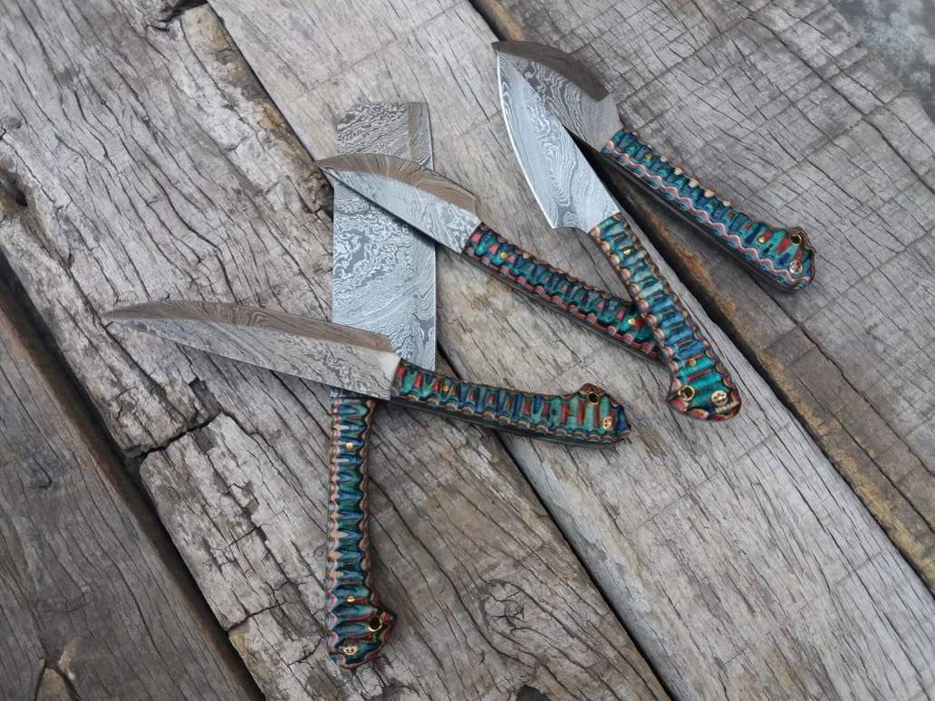 Japanese Damascus Steel Knife Set