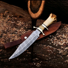 Damascus steel sub hilt big Bowie - Black Friday