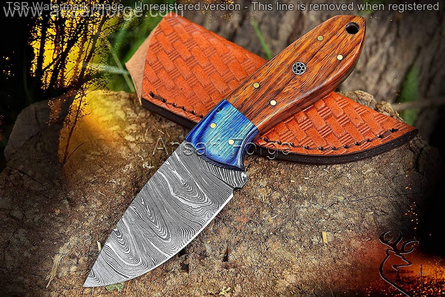 Custom Handmade Damascus steel Hunting Knife