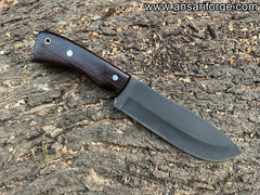 Hand forged 1095 bushcraft knife 10" - Custom made hunting knife with sheath