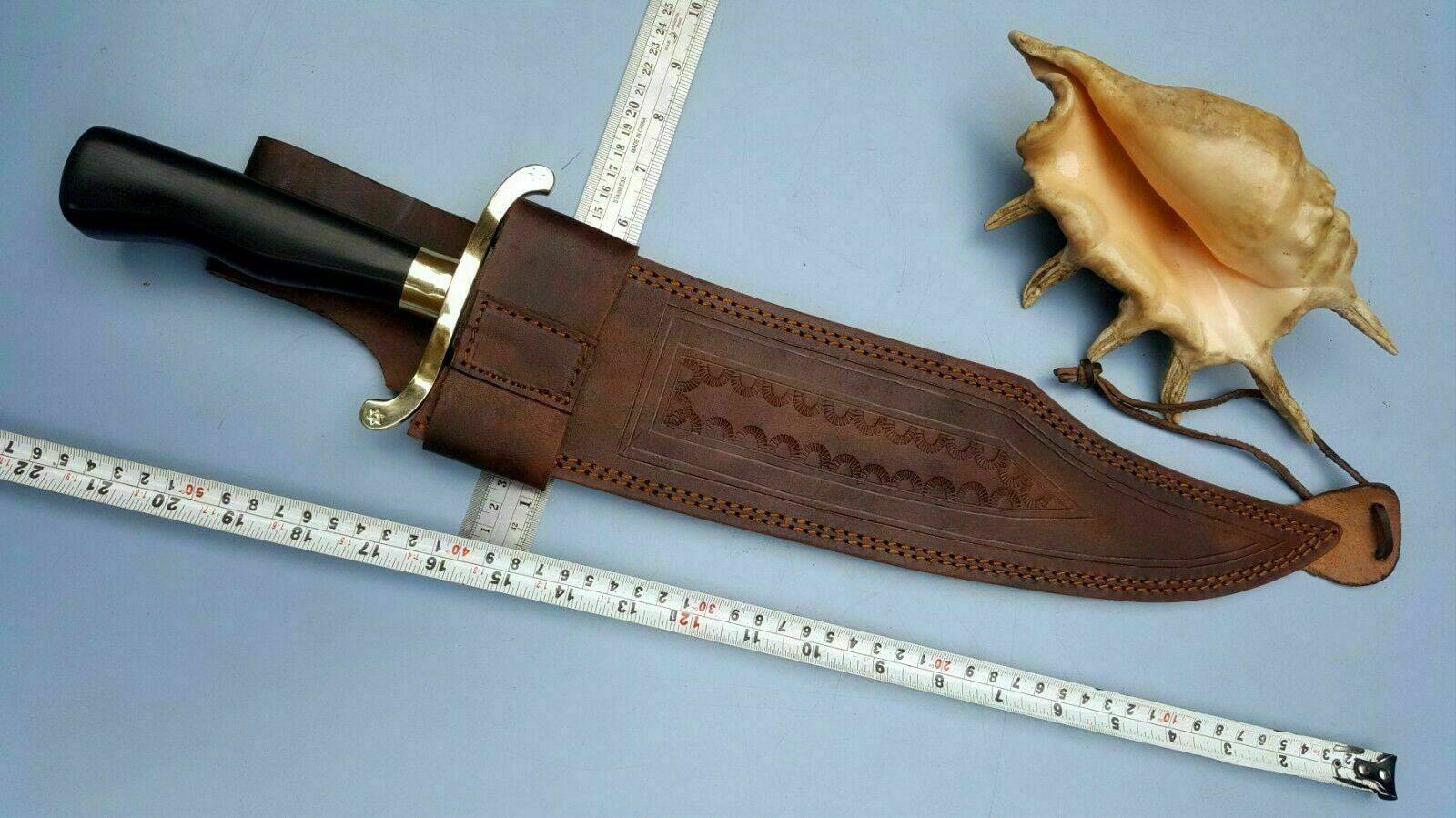 Damascus steel beautiful handmade hunting knife Bowie knife