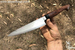 8 inch Japanese Chef Knife, Hand Forged 440C Damascus Steel Kitchen Knives, Professional Meat Sushi Chef Knife