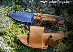 Beautiful Custom Handmade Damascus Steel Hand Forged Skinner Knife for Hunting deer Skinning