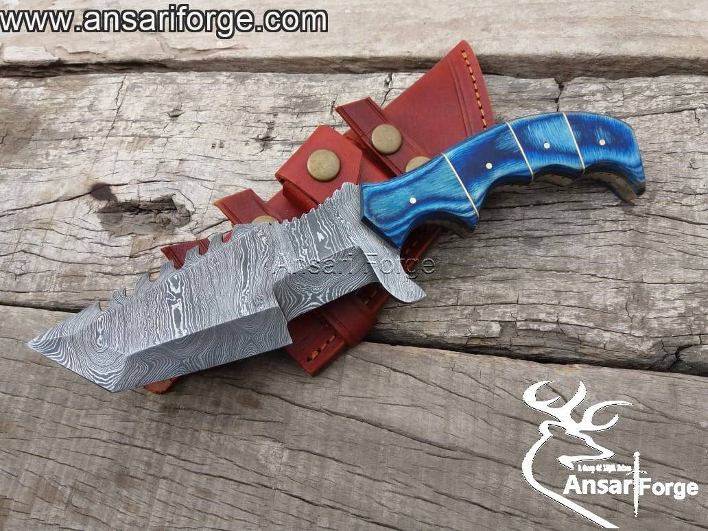 Custom Handmade Damascus Steel Tracker Knife Damascus Knife