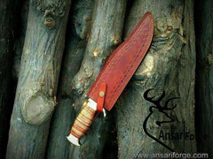 Handmade Damascus steel Bowie knife