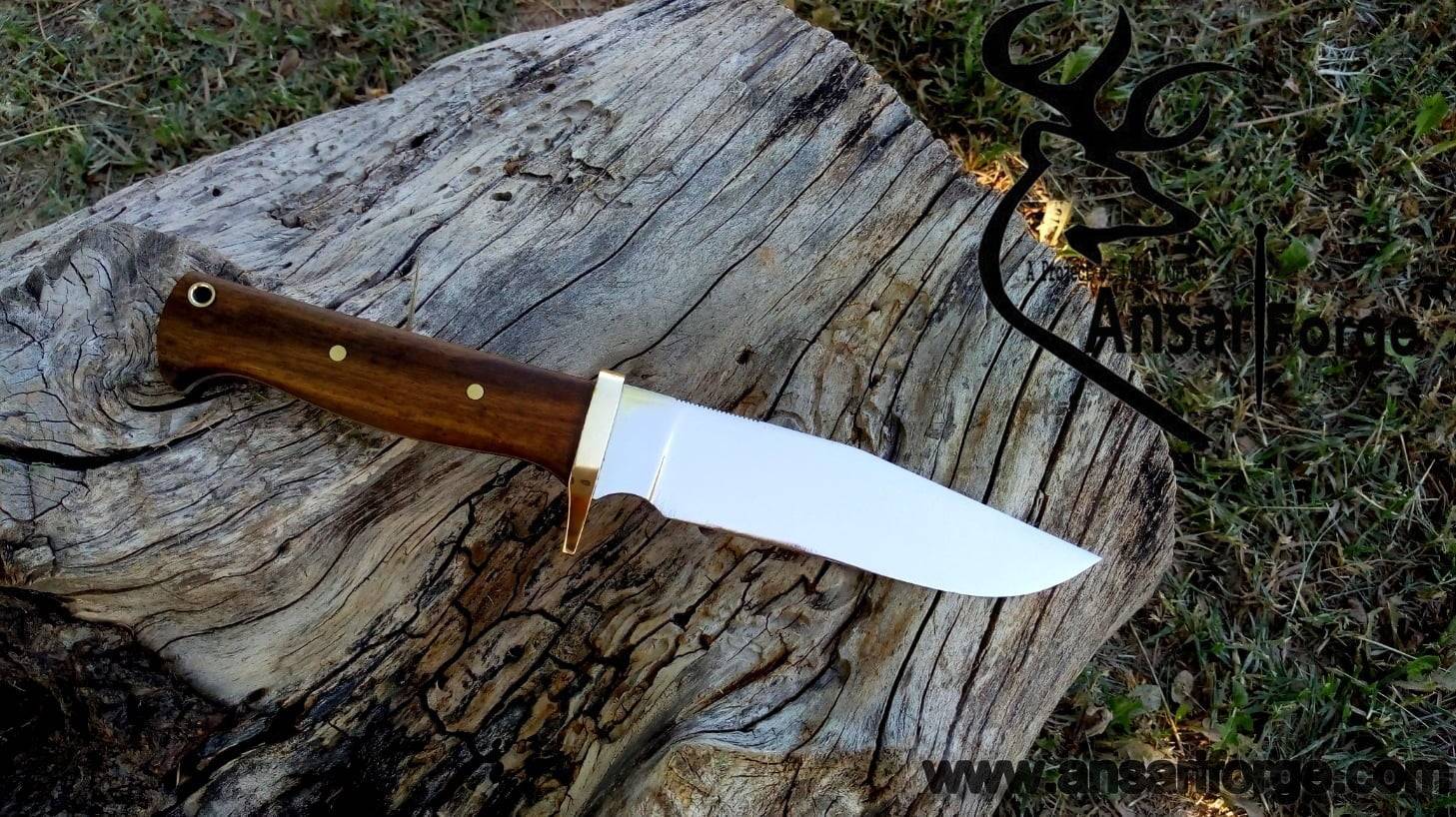 D2 tool steel mirror polished hunting knife