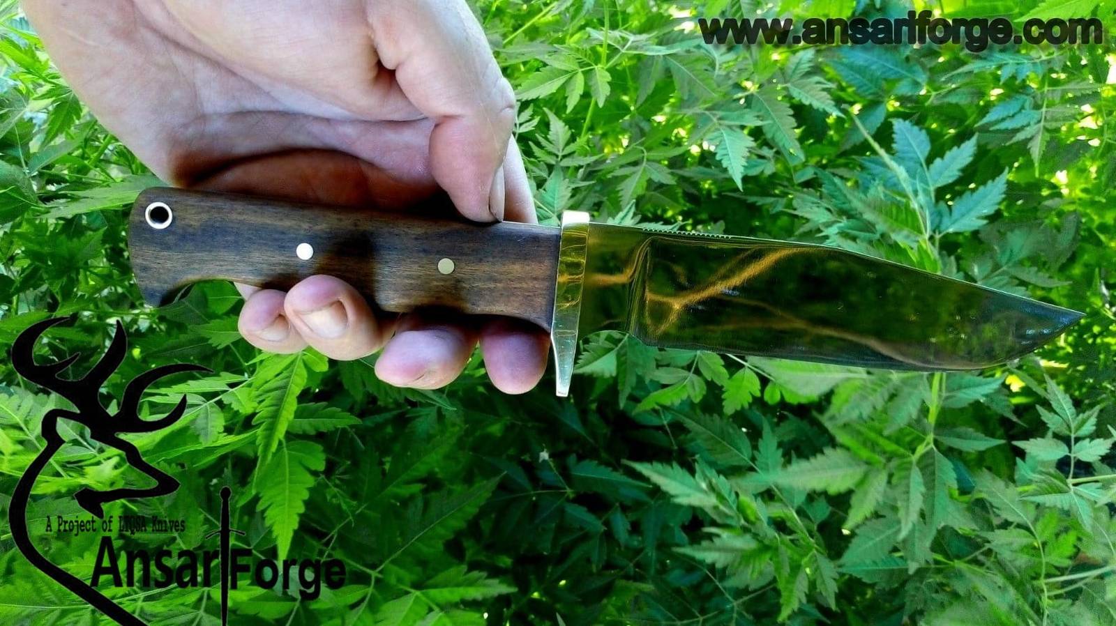 D2 tool steel mirror polished hunting knife