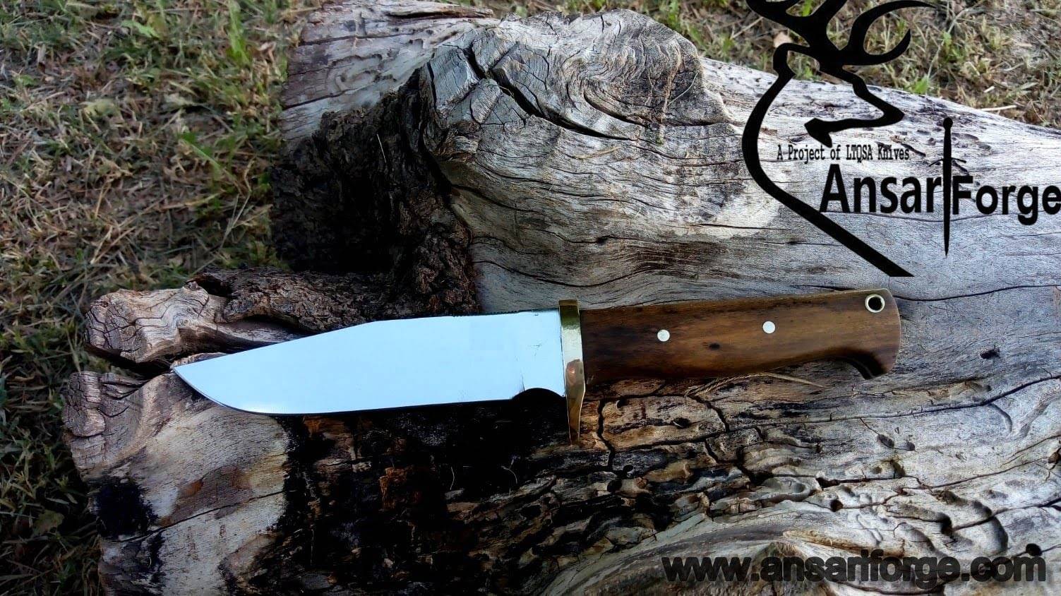 D2 tool steel mirror polished hunting knife