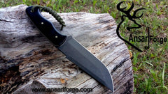 D2 tool steel high carbon hunting knife powder coated