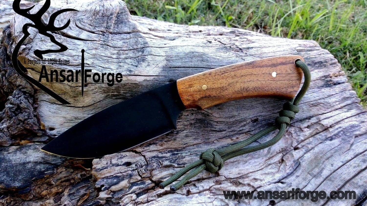 D2 tool steel hunting knife powder coated hunting knife