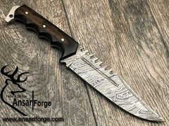 Damascus steel custom handmade Bowie knife