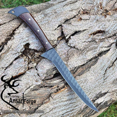 Black coated handmade fillet knife
