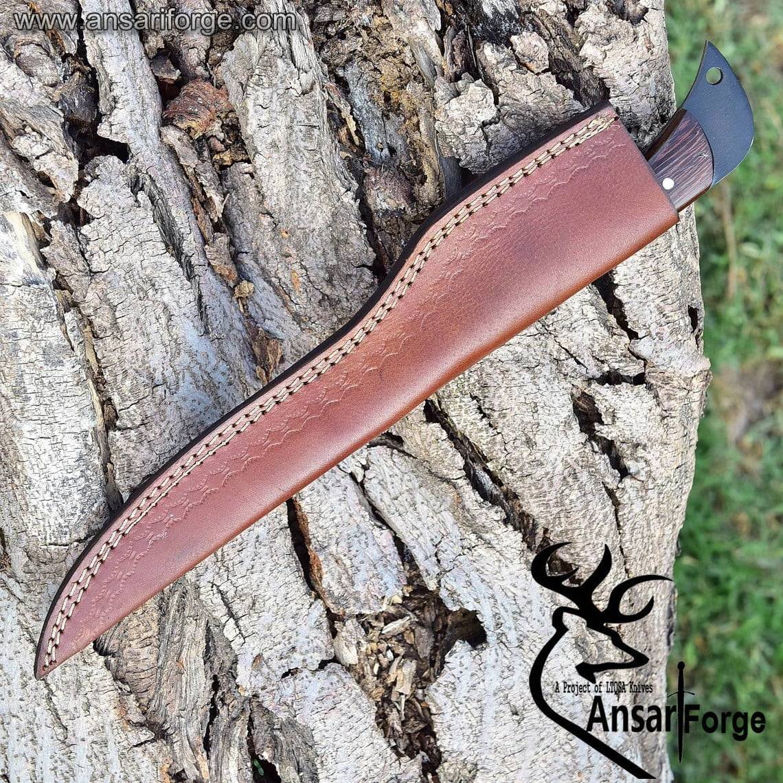 Black coated handmade fillet knife