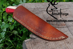 Damascus steel custom handmade clip point Skinner/hunting knife with Texas USA flag
