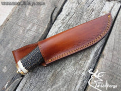 Custom made D2 steel hunting knife