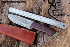 12 inches Damascus steel hunting knife - extended tang.
