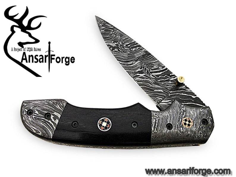 Damascus steel folding knife Pocket knife EDC