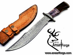 Damascus steel handmade hunting knife 14 inches long