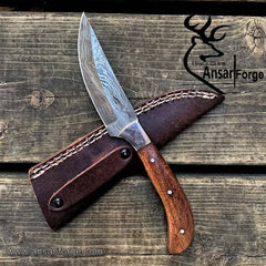 Damascus steel handmade skinner knife