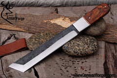 Hand-Forged Railroad High Carbon Tanto Hunting Knife