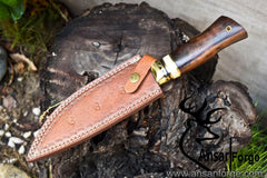 Damascus steel handmade hunting knife skinner