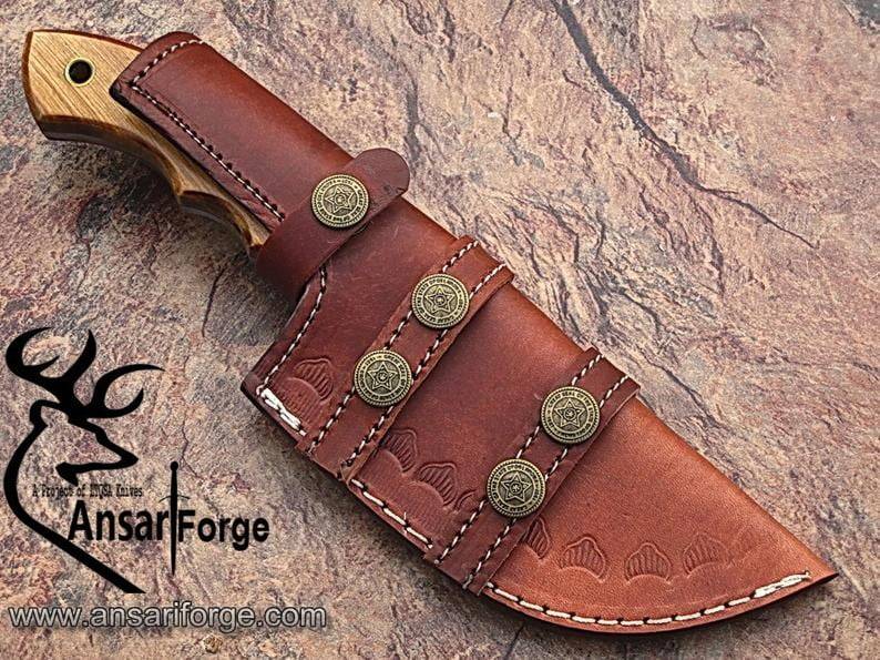 high carbon steel handmade tracker knife camping knife