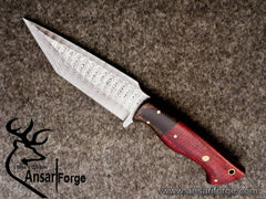 Damascus steel tanto blade hunting knife