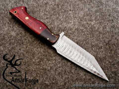 Damascus steel tanto blade hunting knife