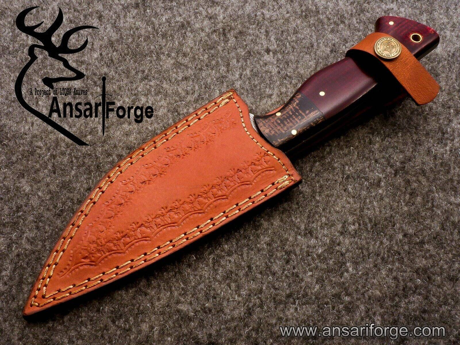 Damascus steel tanto blade hunting knife