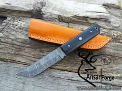 Damascus steel handmade Tanto blade hunting knife