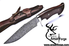 Damascus steel classical Hunting Bowie Knife