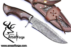 Damascus steel classical Hunting Bowie Knife