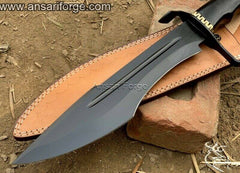 Custom Made 1095 steel D guard Bowie Knife Prototype