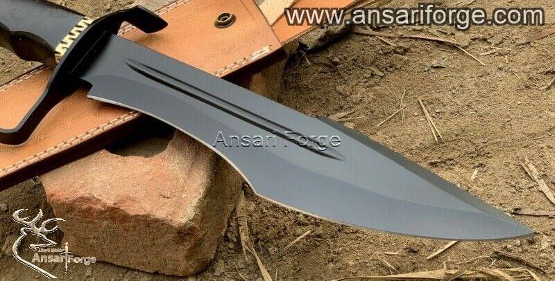 Custom Made 1095 steel D guard Bowie Knife Prototype