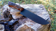 Carbon steel hunting knife Black coated hunting knife
