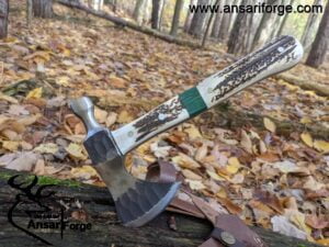 Premium Hand Forged Carbon Steel Pizza Axe,Kitchen Axe Throwing Axe Gift Axe