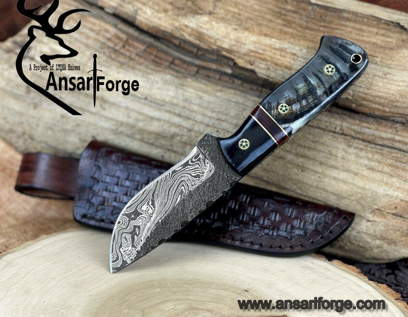 Damascus Steel Custom Handmade Knife Mexican by Nazarov Forge