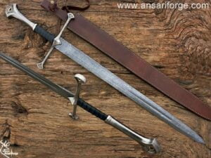 Custom Handmade Damascus Steel Sword | King Aragorn Sword