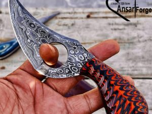 SHARD BLADE Custom Hand Forged Damascus Steel Hunting Bowie Knife W/Sh