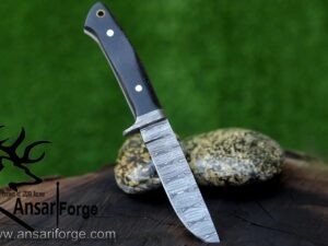  MOHID ENT Damascus Knives Custom Handmade Hunting Knife- Best Damascus  Steel Blade Skinning Knife- Fixed Blade Hunting Knife With Sheath Belt Loop  : Sports & Outdoors